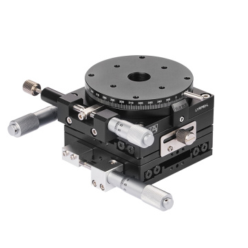 Etapă manuală pentru axa XYR din aliaj de aluminiu de înaltă precizie 80 mm