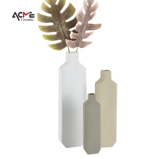 Modern White Ceramic Flower Vases: Unique European Porcelain Tabletop Decor