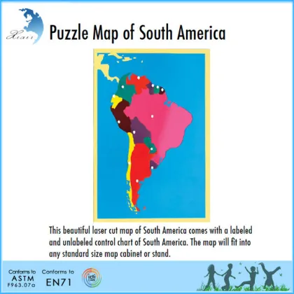Montessori preschool EN71 wooden montessori materials world maps
