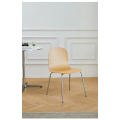 Silla de comedor de hierro nórdico con respaldo simple