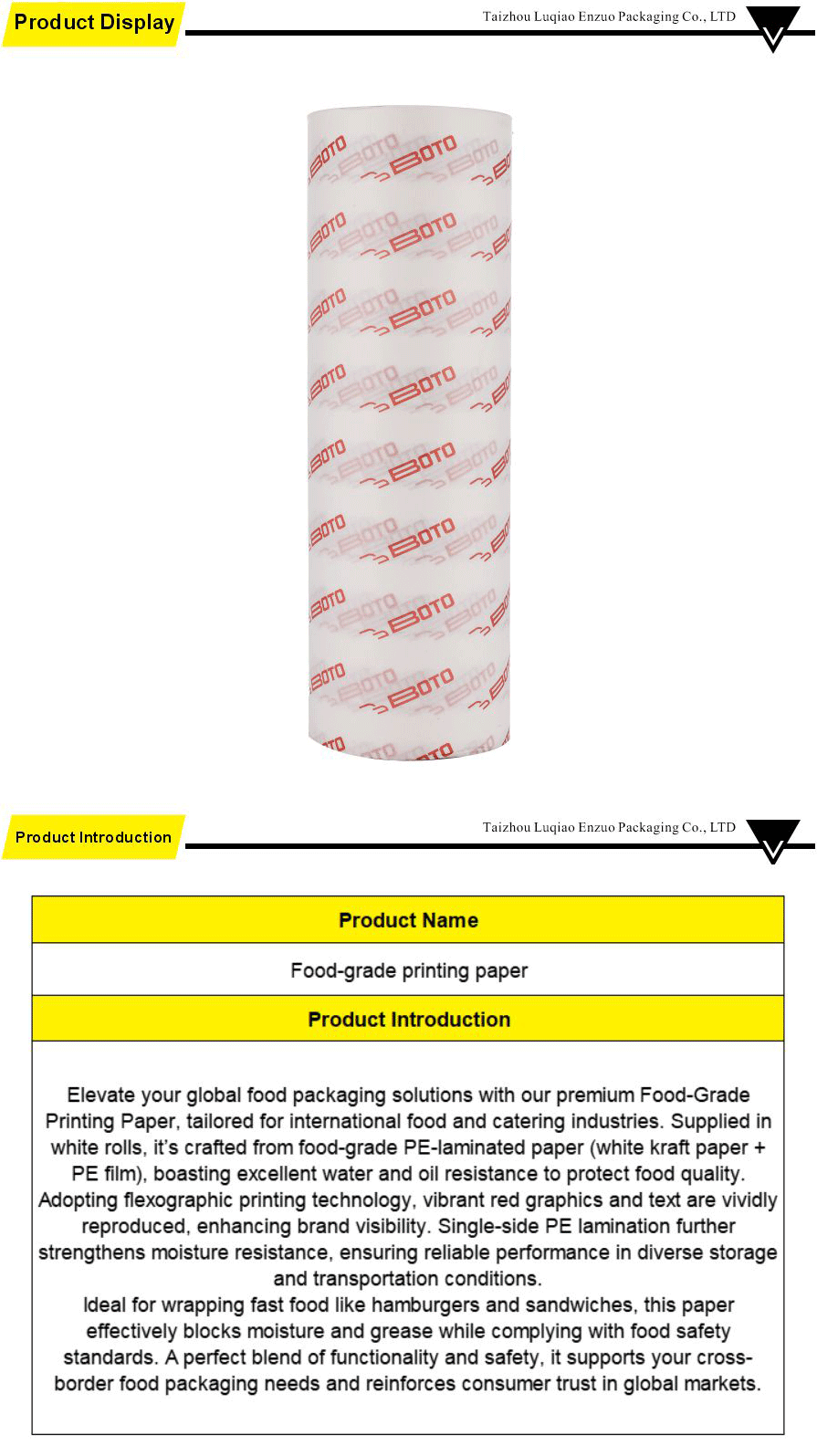 Sample books and food-grade paper printing-xiangqing1-EZ034