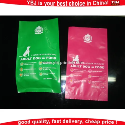 Customized printed plastic pet/dog resealed food bag