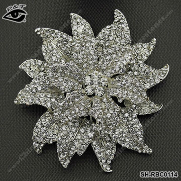 Hot Sale Rhinestone Brooches Flower Design