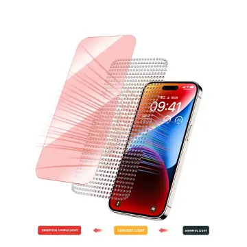 2.5D 0.33MM Anti-Scratch Bubble-Free Eye Protection Red Light Screen Protector for iPhone 13/14/15 Pro Max Plus