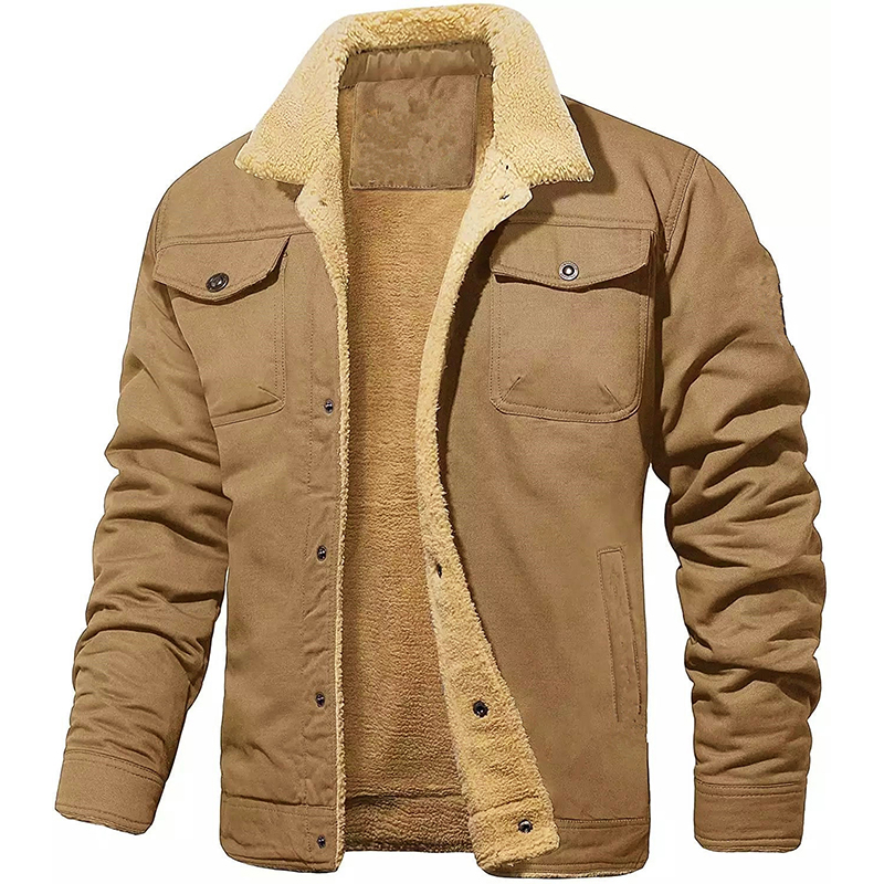 Herren Sherpa Gefütterte Truckerjacke