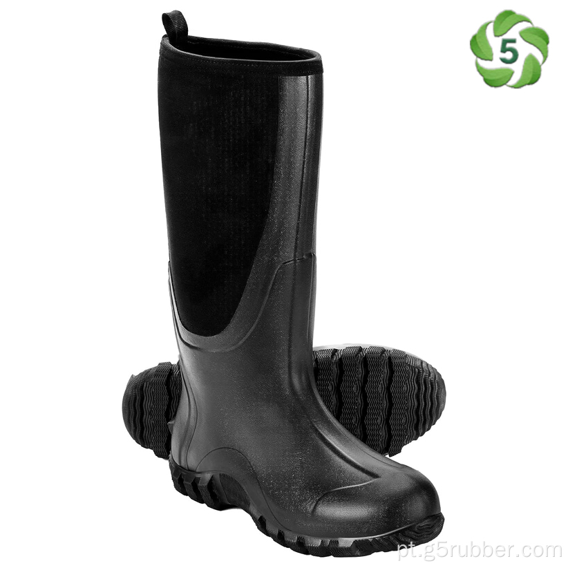 Botas de borracha para homens botas de chuva à prova d'água de várias estações
