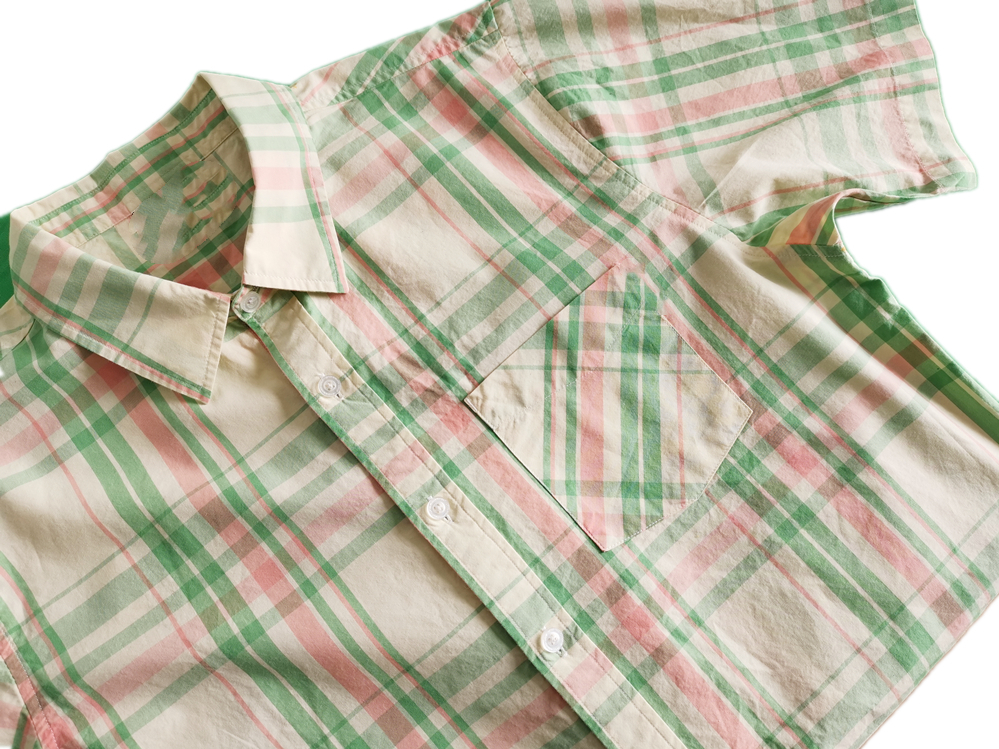 Cotton Y D Short Sleeve Shirt Fabric Washed