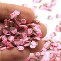 5 * 7 mm taza de dibujos animados rosa pastel de arcilla rebanada de comida simulada rocía accesorios de bricolaje