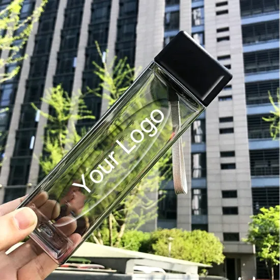 Customized Water Bottle for Sport, Travel, Camping & Outdoor Activities - Transparent, Frosted Plastic, Logo Inclusion, 2pcs Set