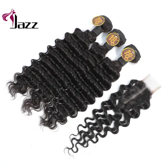 Beautiful Brazilian Young Girl Virgin Remy Human Hair Straight Wavy Curly 3 Bundles With 2x4 2x6 4x4 13x4 Lace Closure