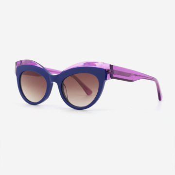 Cat Eye Lamination Acetate Female Sunglasses