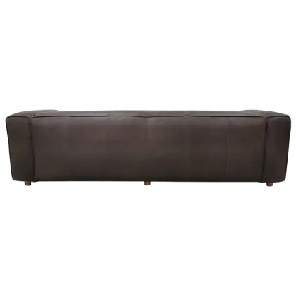 Leather three seater sofa