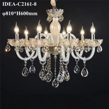 wrought iron chandelier lighting glass candle lamp