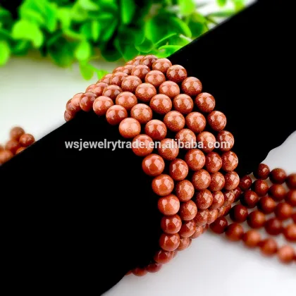 Natural Healing Red Brown Gold Golden Sandstone Gemstone Round Loose Beads
