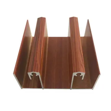 Wood Grain Surfaces Aluminum Window Door Profiles