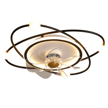 Oturma Odası ve Yatak Odası için İskandinav Minimalist Ferforje LED Tavan Fanı