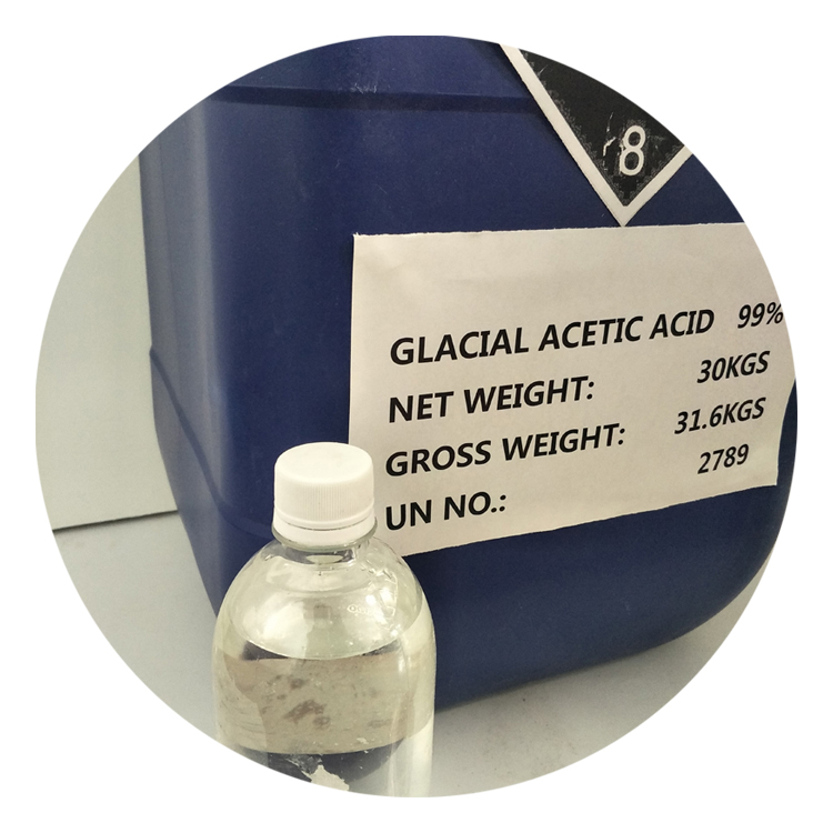 Acide acétique glacial d'usine d'OIN 99%-99.9%