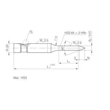 HSS kogelvergrendelingspiloten met conische punt Heavy Duty