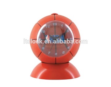 the 2016 rohs customize basket ball shape desk clock with alarm function