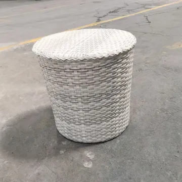 Aluminum Rattan Small Round Outdoor Picnic Table