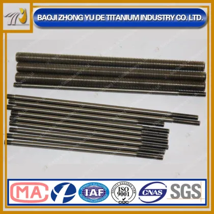 Baoji ZYD Factory Gr2 Titanium Threaded Rod