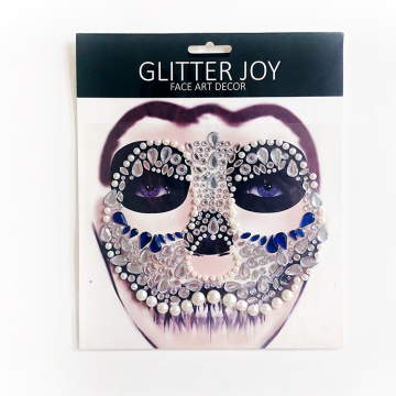 Halloween Carnival Gems Face Stickers - Witch Diamond Eyebrow Stickers for Men and Women