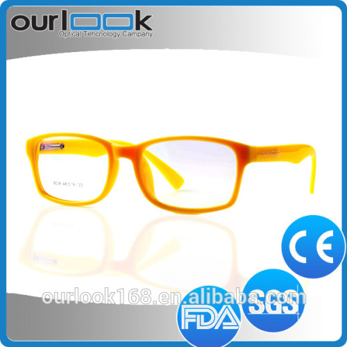 High Standard Hand Made Yellow Children Prescription Eyeglass