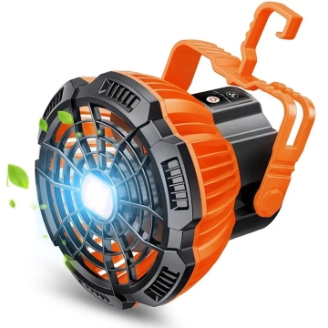 Ventilateur de camping pliant à distance de télécommande sans fil USB rechargeable avec lumière LED