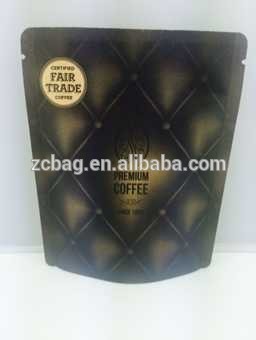 drip coffee bean Kraft aluminium foil three side seal gusset packaging bags