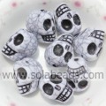 Venta caliente 14 * 18MM Goth Skull Cuentas de colores a granel