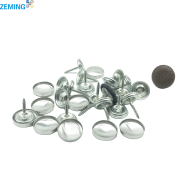 Fabric Covered Shank Button for Furniture with Nail