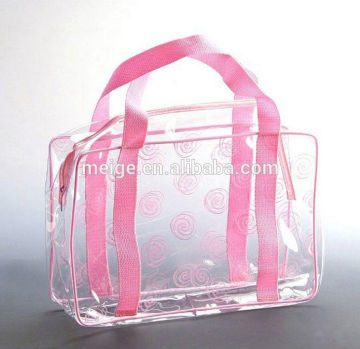 Wholesale non woven tote bag/pink clear pvc tote bag