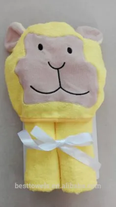 cartoon animal hooded kids bath towels