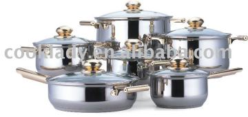 12pcs stainless steel cookware set