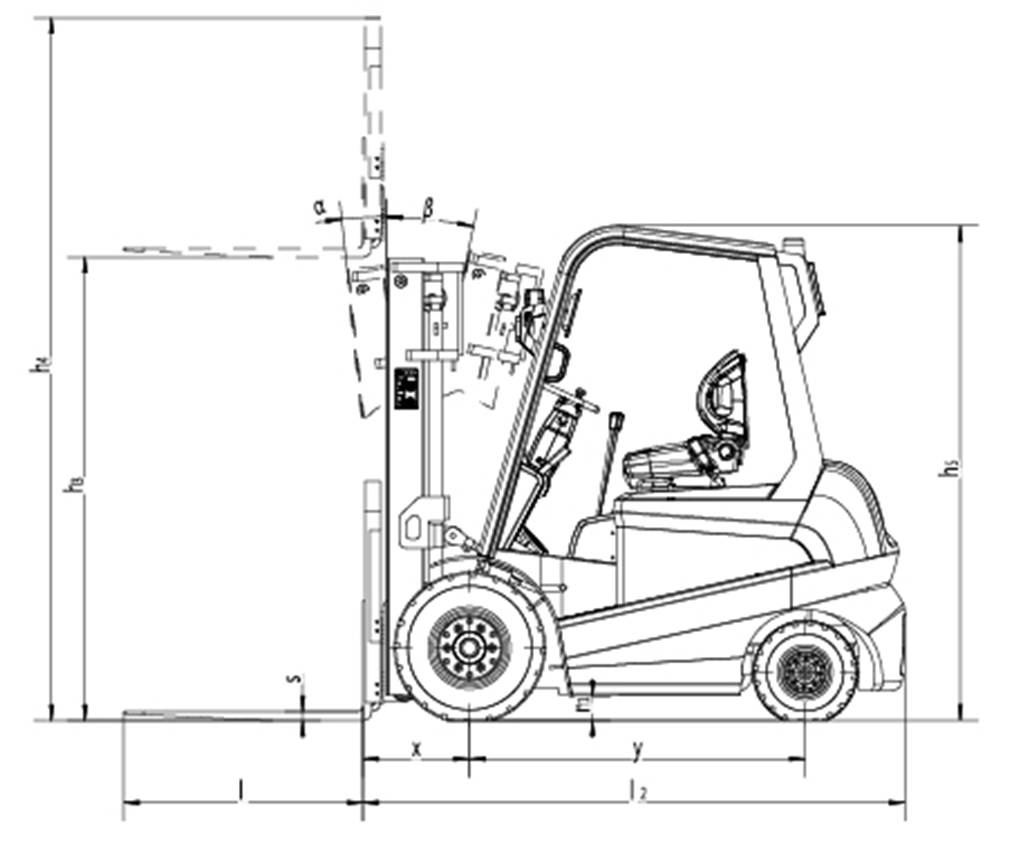 Forklift cut drawing