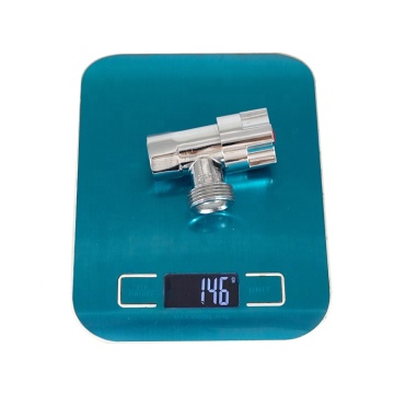 Regolazione manuale personalizzata Regolazione dell'acqua Valvola di scarico dell'angolo in ottone con nuovo design argento da 3/4 pollici cromate per il bagno