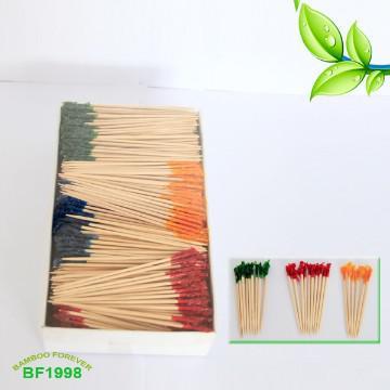 Nature Eco-friendly color Cocktail Wooden Frill Picks
