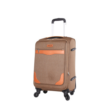 Nylon brown light weight business luggage sets