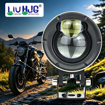 Hjg 1500Lm White Yellow Dual Color Motorcycle Spotlight