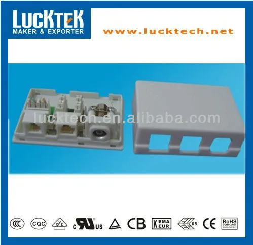 surface mount TV RJ45 RJ11 socket
