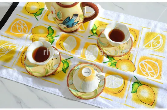 High quality Cheap 100% cotton custom printed tea towel wholesale