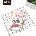 Custom tropical leaf style stationery notebook with elastic strap diary