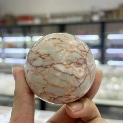 Natural Stone Crystal Crafts: Healing Stones & Red Crystal Spheres for Home Decor Wholesale