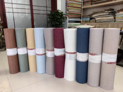 100% Natural Cotton Textile Wallpaper - Seamless Soil Color Style Wall Cloth