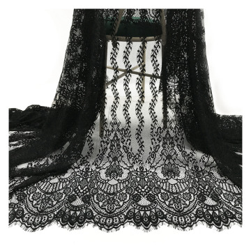 Nigeria Lace Fabric 2021: 3*1.5 Meters 100% Nylon Eyelash Heavy Weight Fabric for Lady Dressing