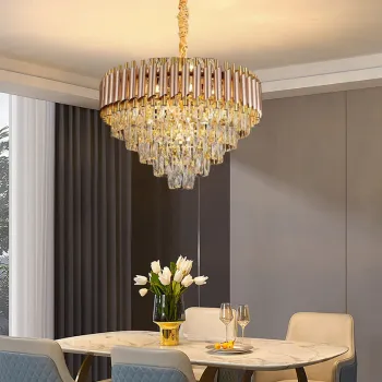 Modern Luxury Crystal Chandelier - Golden Decorative European Lamp for Hotel Lobby
