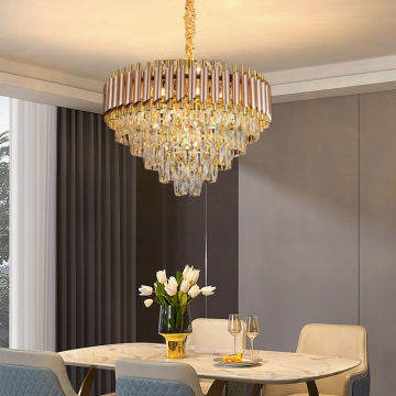 Modern Luxury Crystal Chandelier - Golden Decorative European Lamp for Hotel Lobby