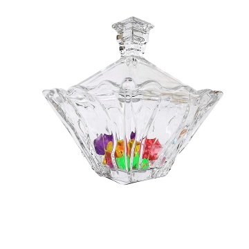 Modern Glass Storage Box - Hot Sale Crystal Bowl for Candy and Dried Foods