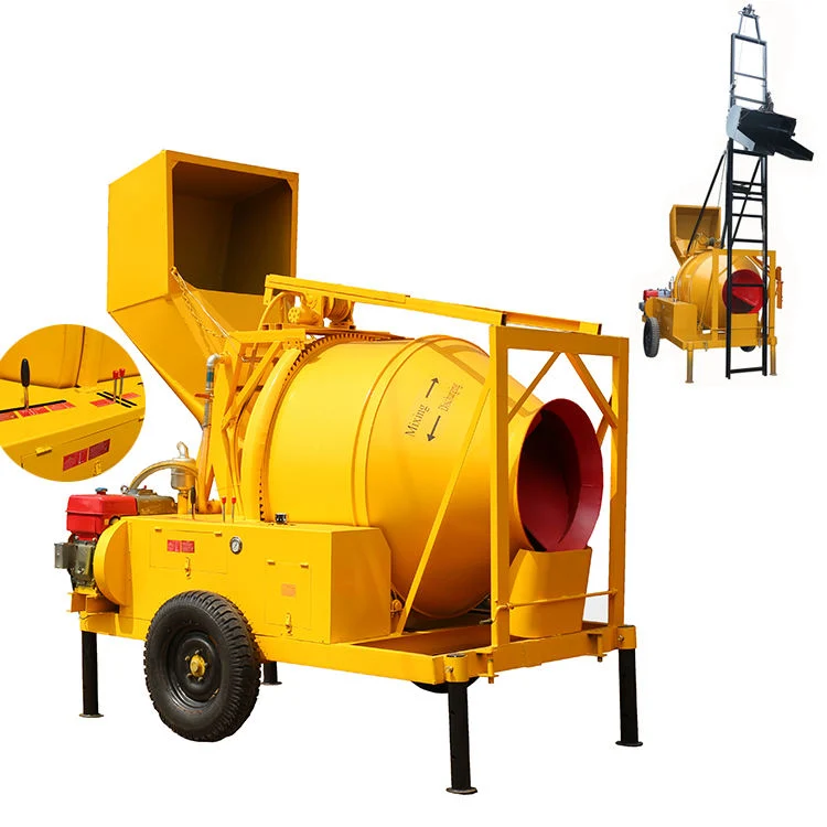Jzc350 Dhl Mobile Diesel Powered Concrete Mixer With Lifting Ladder4