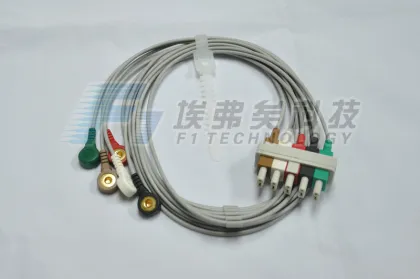 Philips ECG 5 Lead Wires Cable, Snap